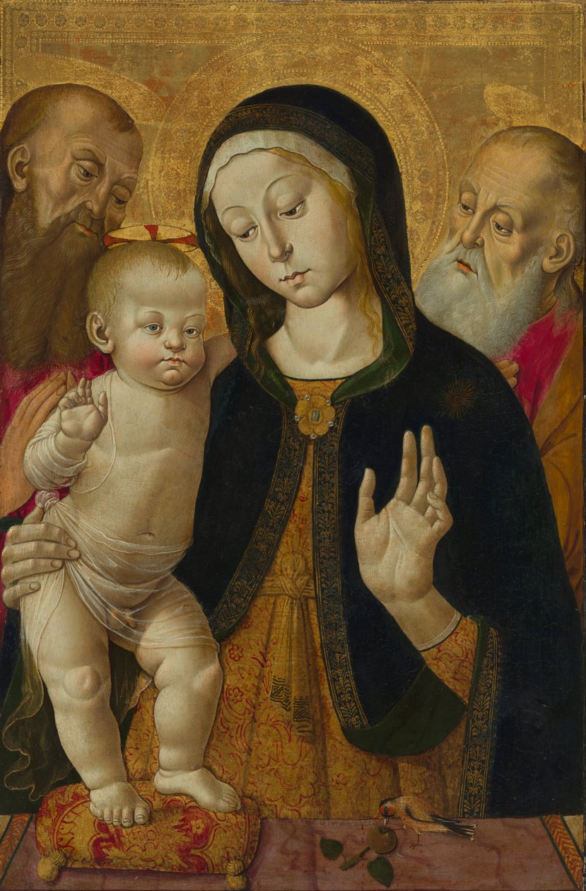 Madonna ve İki Münzevi Azizli Çocuk by Bernardino Fungai