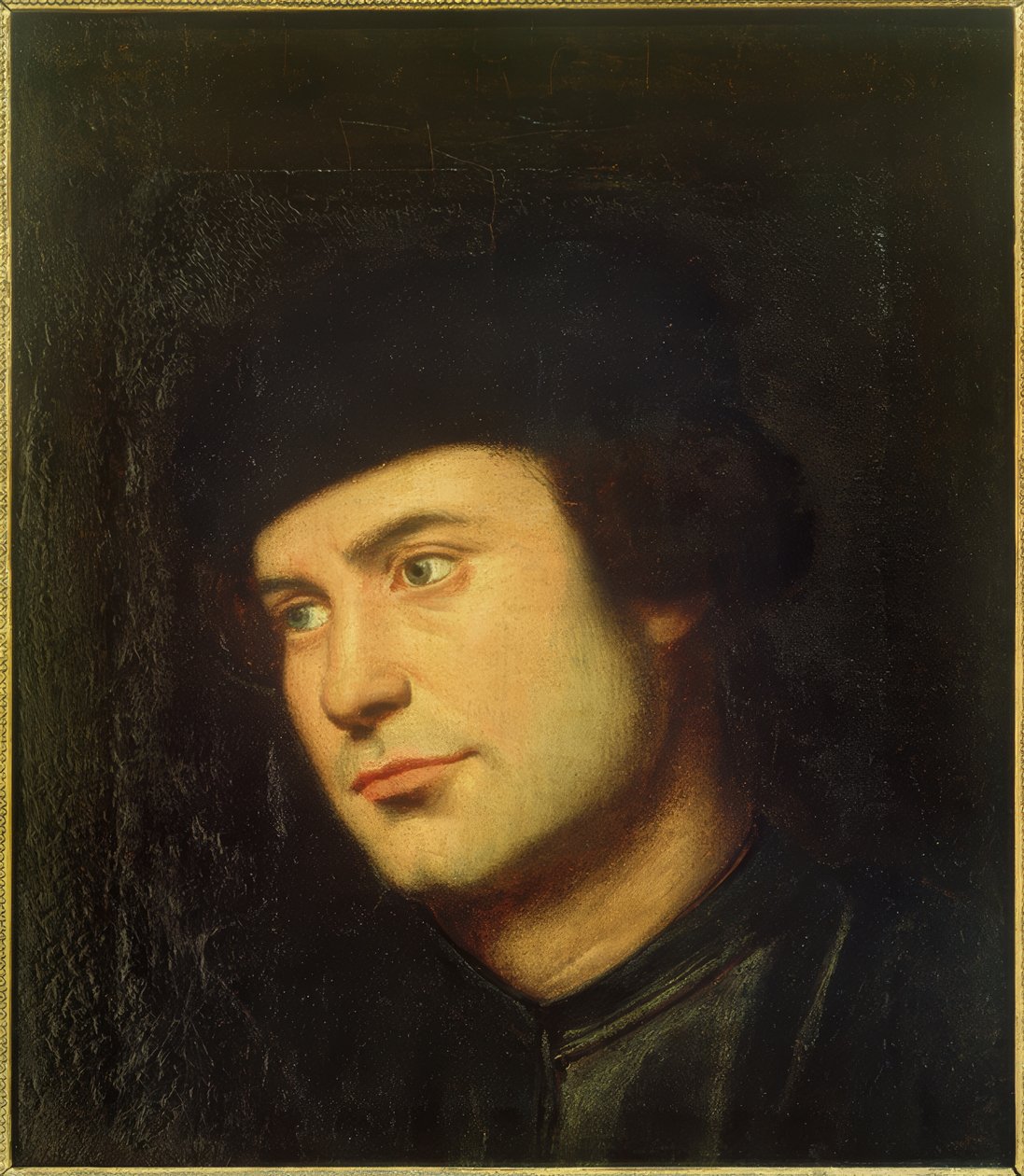 siyah şapkalı adam by Bernardino Licinio