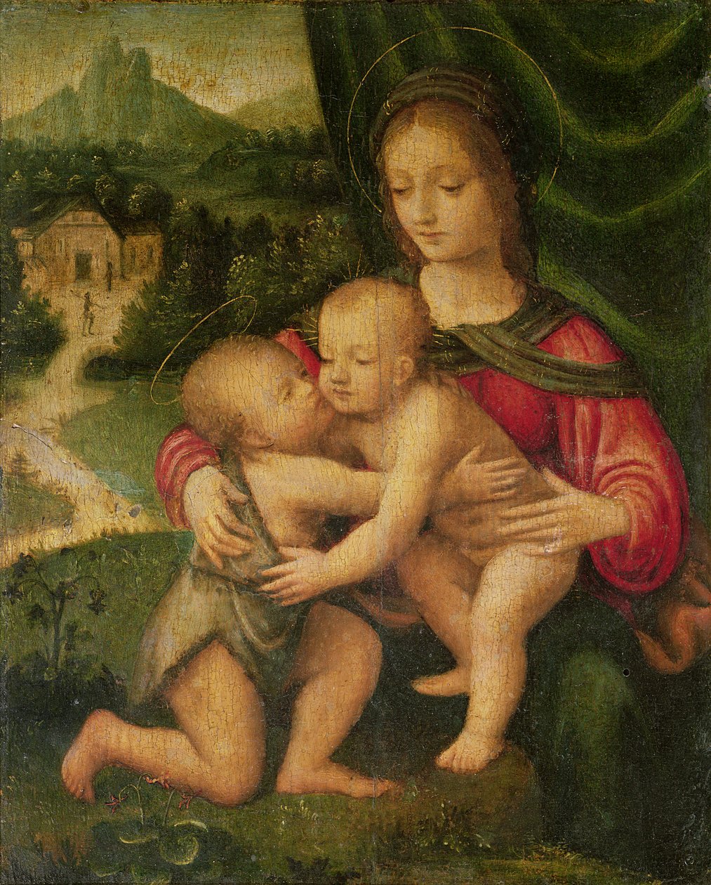 Aziz John ile Madonna ve Çocuk by Bernardino Luini