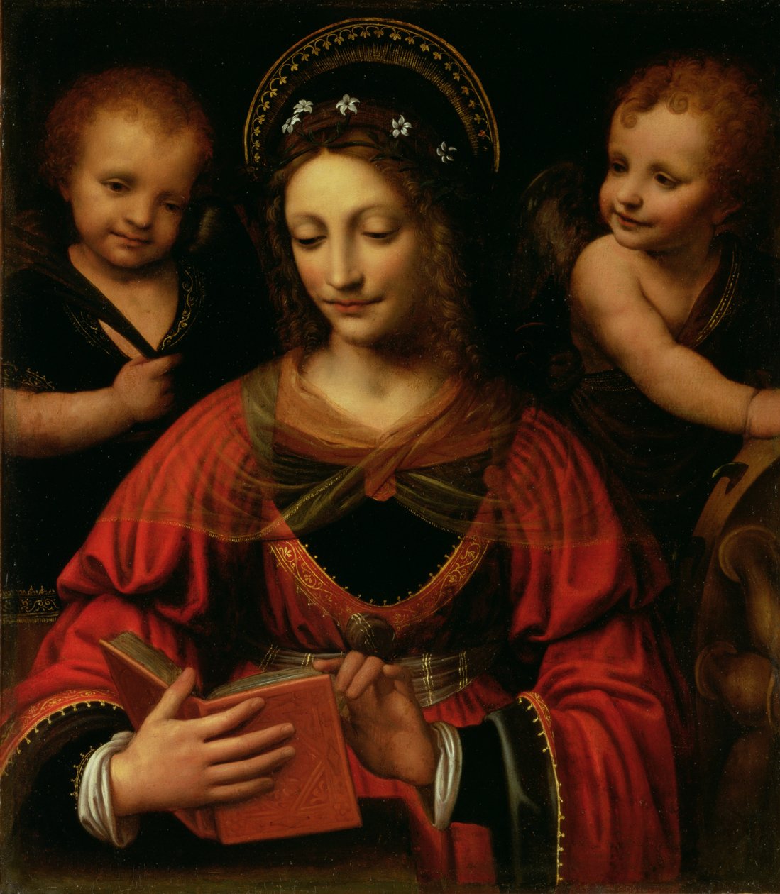 St. Catherine, 1527-31 (panelden aktarılmış tuval üzerine yağlıboya) by Bernardino Luini
