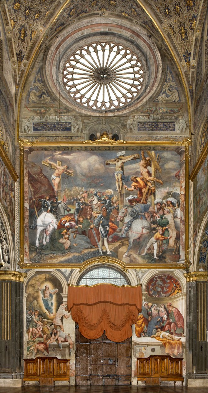 Counterfaccata, IL Pordenone, Çarmıha Gerilme 1520-21, Biriktirme 1522, Bernardino Gatti, Diriliş 1529 by Bernardino Gatti