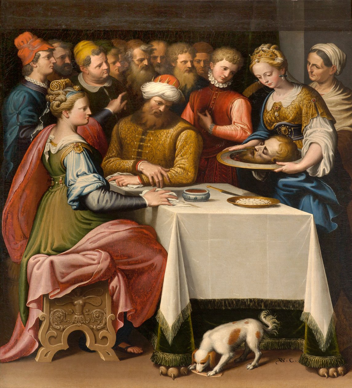 Our Lady of the People Şapeli, İkinci açıklık kuzey tarafı, Bernardino Campi, Herod 1569 Ziyafeti by Bernardino Campi