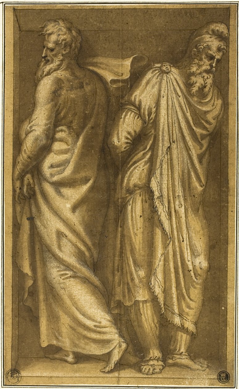 Bir Niş İçinde İki Daimi Mahkum by Bernardino Campi