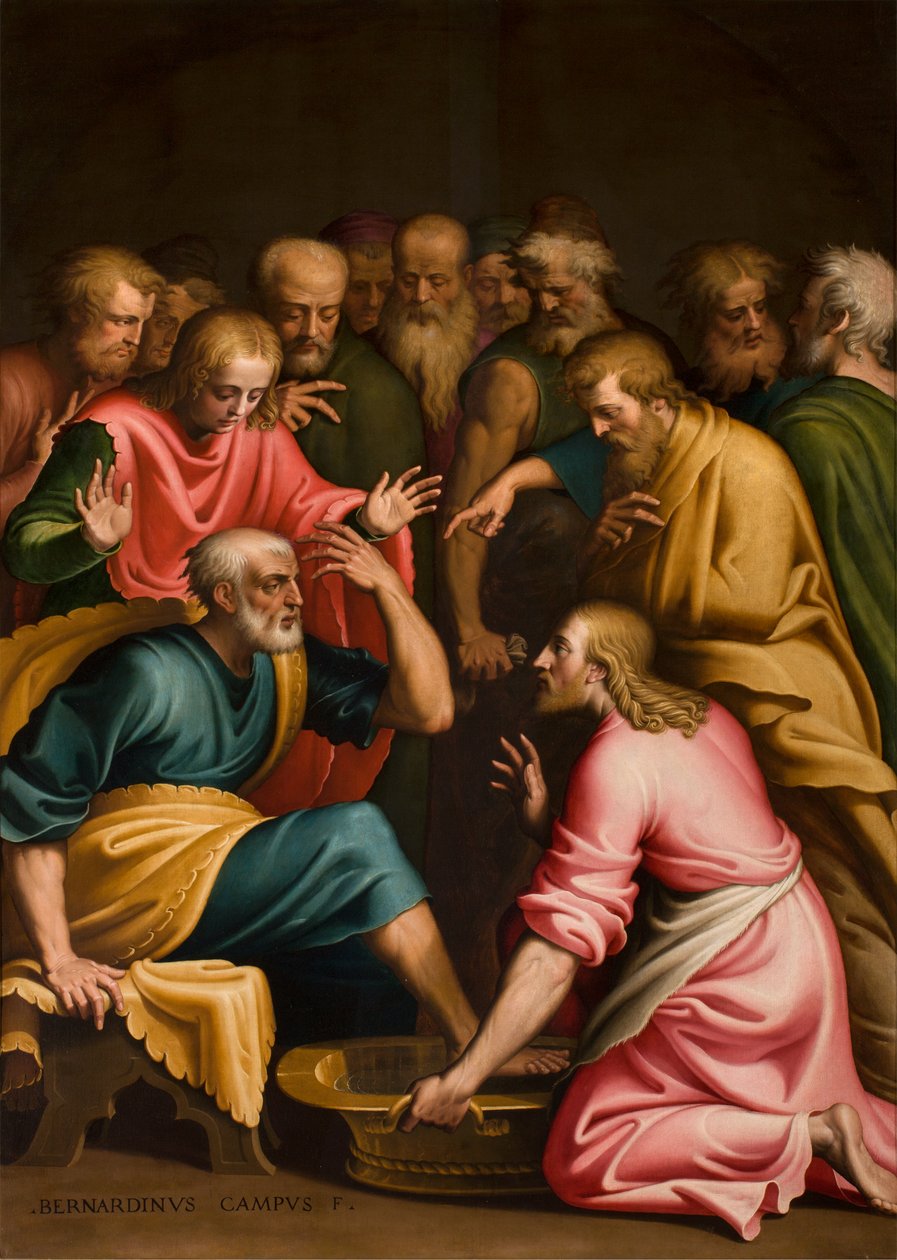 Ayakların yıkanması by Bernardino Campi