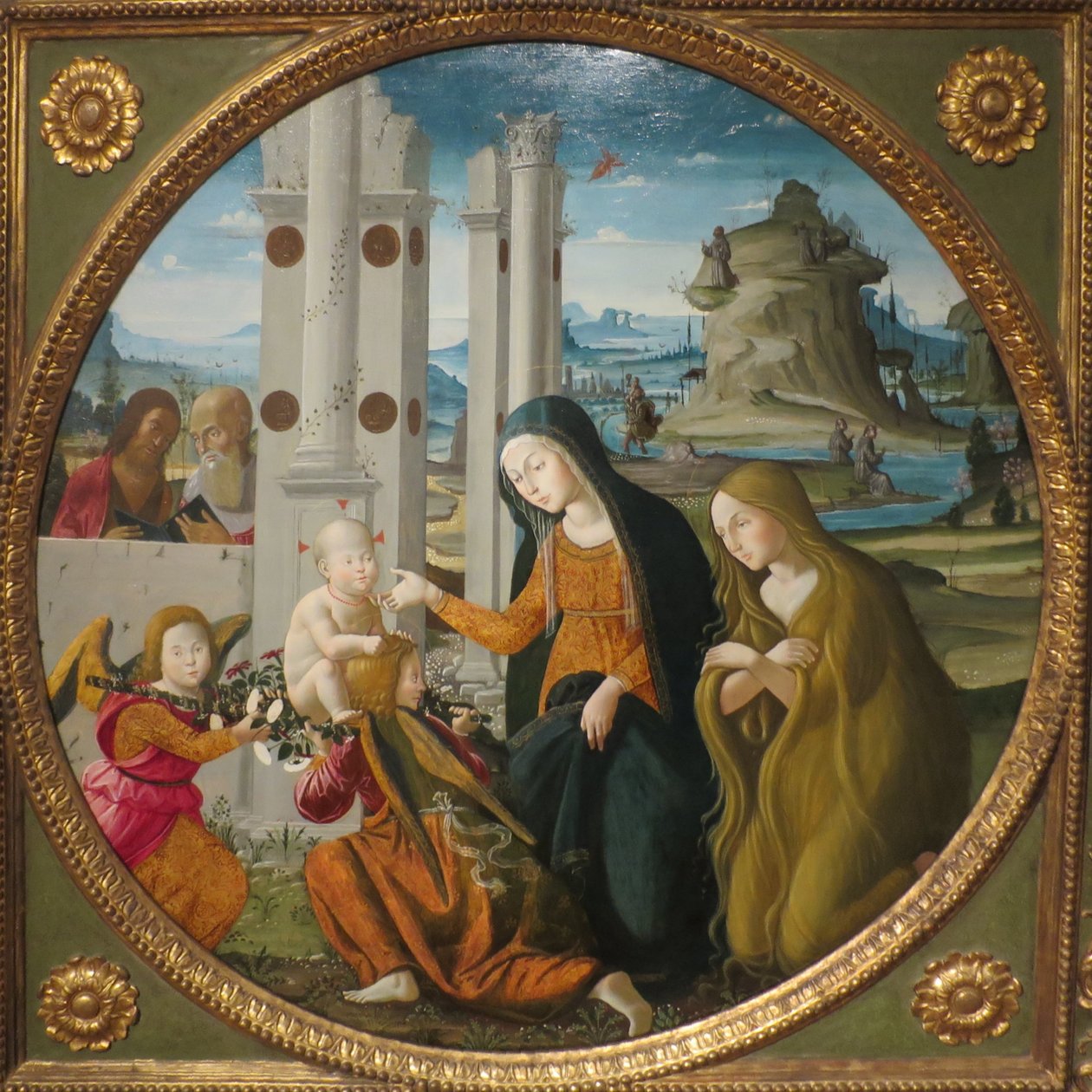 Bernardino Fungai - Azizler ve Meleklerle Madonna ve Çocuk by Bernardino Fungai