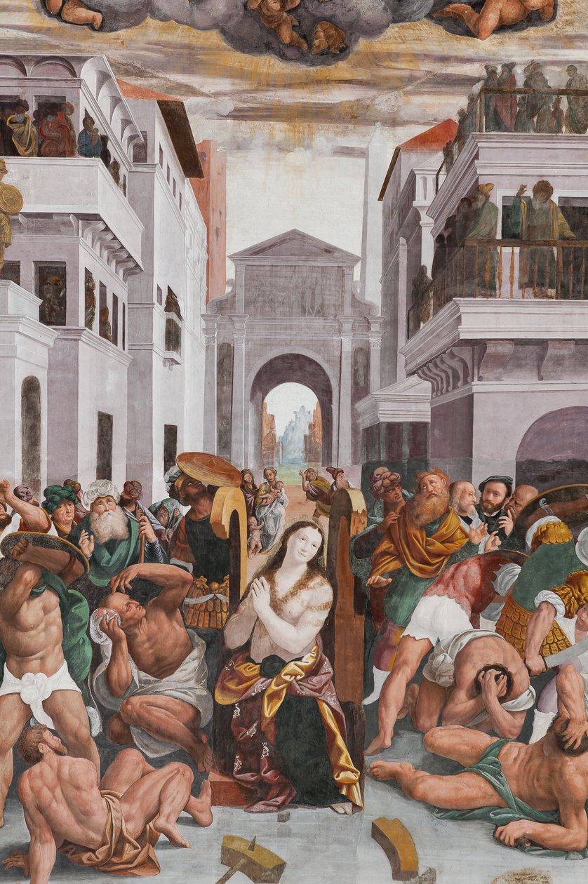 Aziz Catherine Şehitliği Detayı (fresk) by Bernardino Lanino