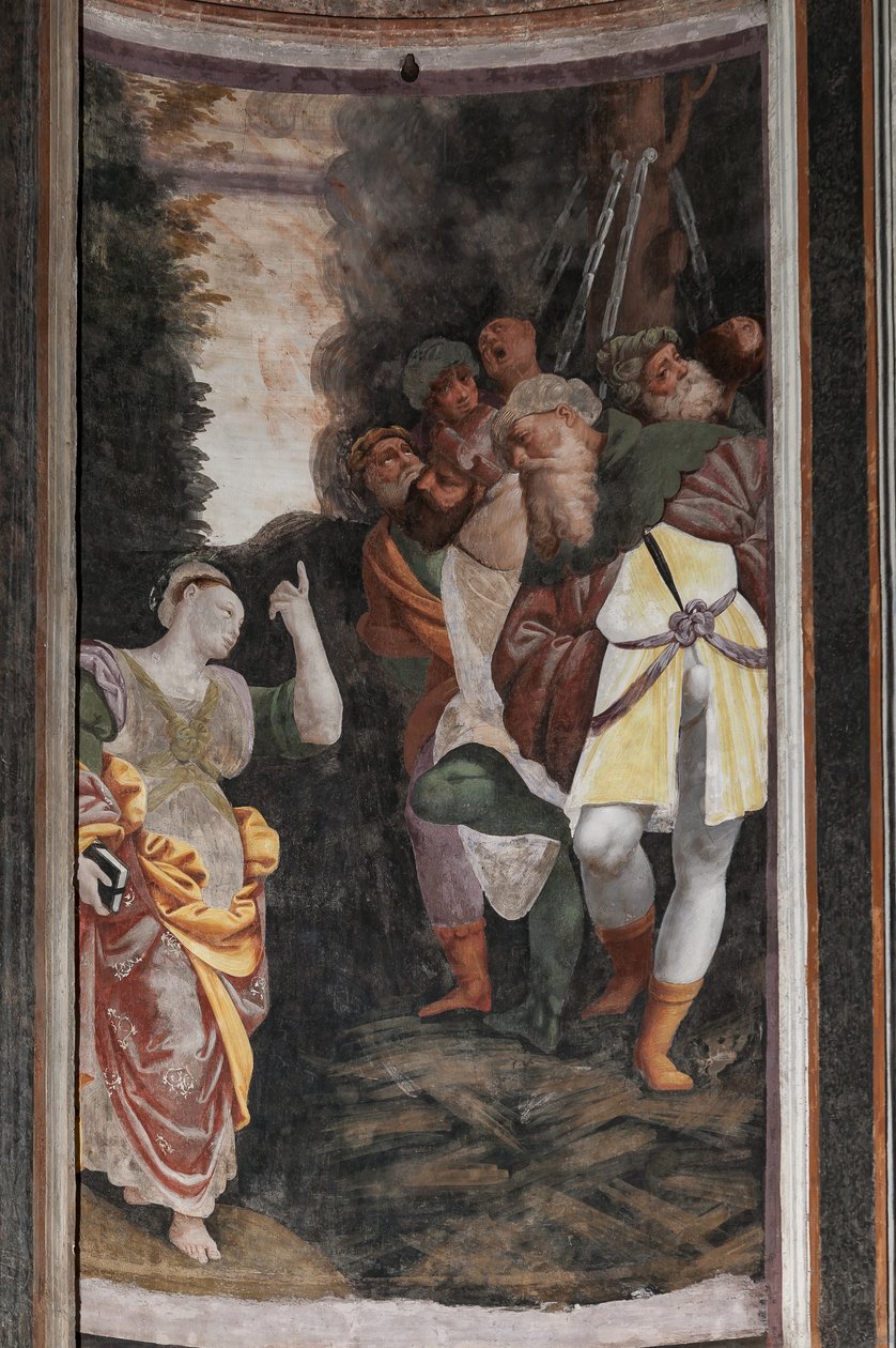 Aziz Catherine Şehitliği Detayı (fresk) by Bernardino Lanino