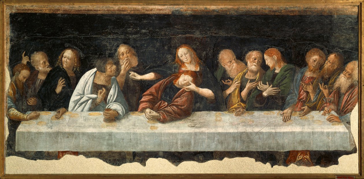 İtalya, Vercelli, Son Akşam Yemeği tablosu by Bernardino Lanino