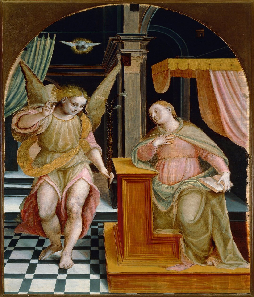İtalya, Vercelli, Müjde tablosu by Bernardino Lanino