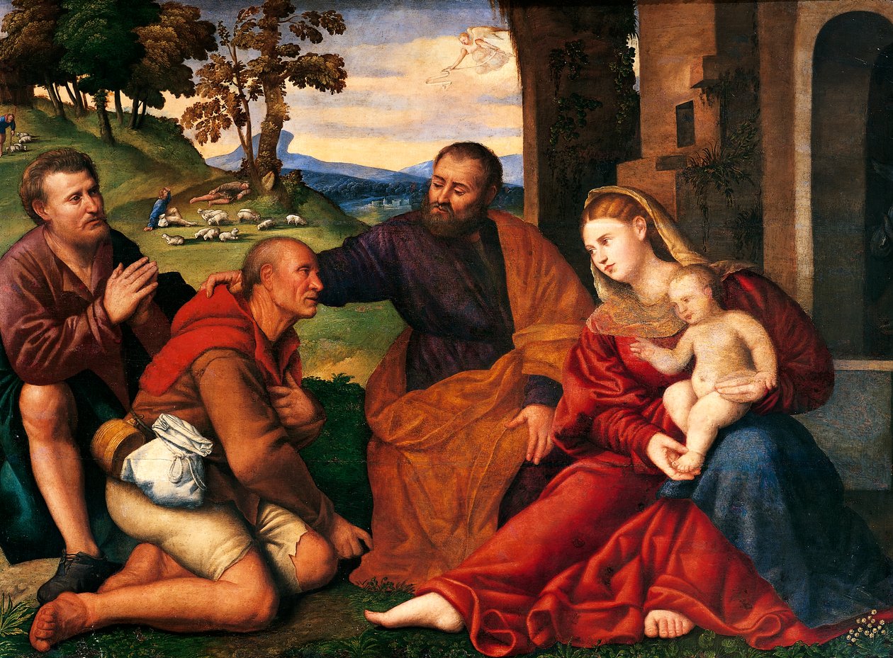 Çobanların Hayranlığı, yazan Bernardino Licinio (1489-1565) by Bernardino Licinio