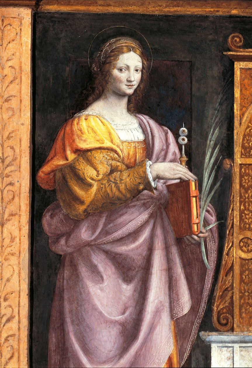 İtalya, Milano, Saint Maurice Kilisesi, büyük manastır, Saint Lucia by Bernardino Luini
