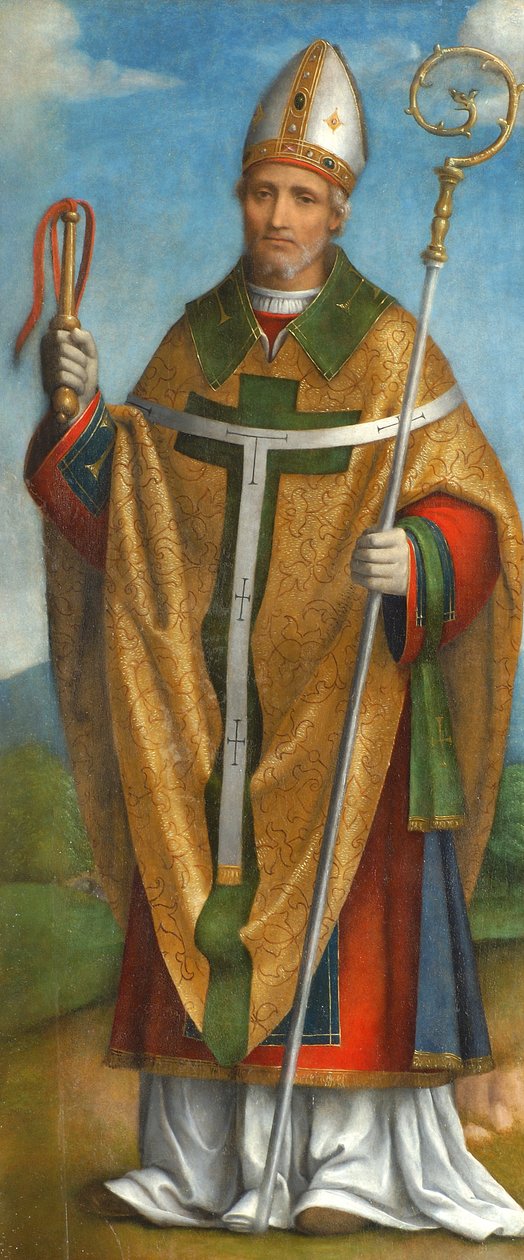 Saint Ambrose, 1520-22 (gemide sıcaklık) by Bernardino Luini