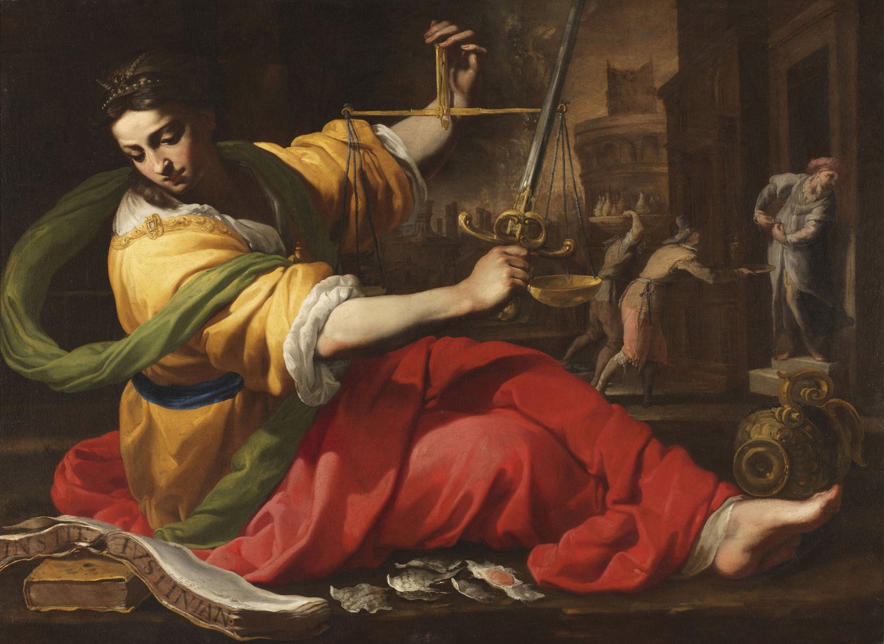 Adaletin Alegorisi - Adaletin Alegorisi, Mei, Bernardino (1612-1676). Tuval üzerine yağlıboya by Bernardino Mei