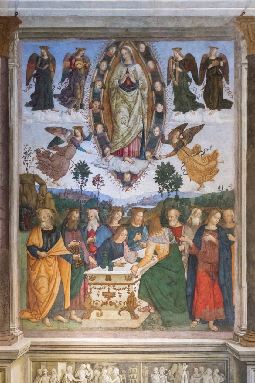 Meryem Ana'nın Göğe Kabulü,(fresk) by Bernardino di Betto (& studio) Pinturicchio