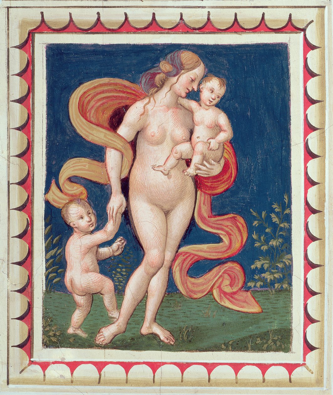 Charity Alegori, tavandan detay by Bernardino di Betto Pinturicchio