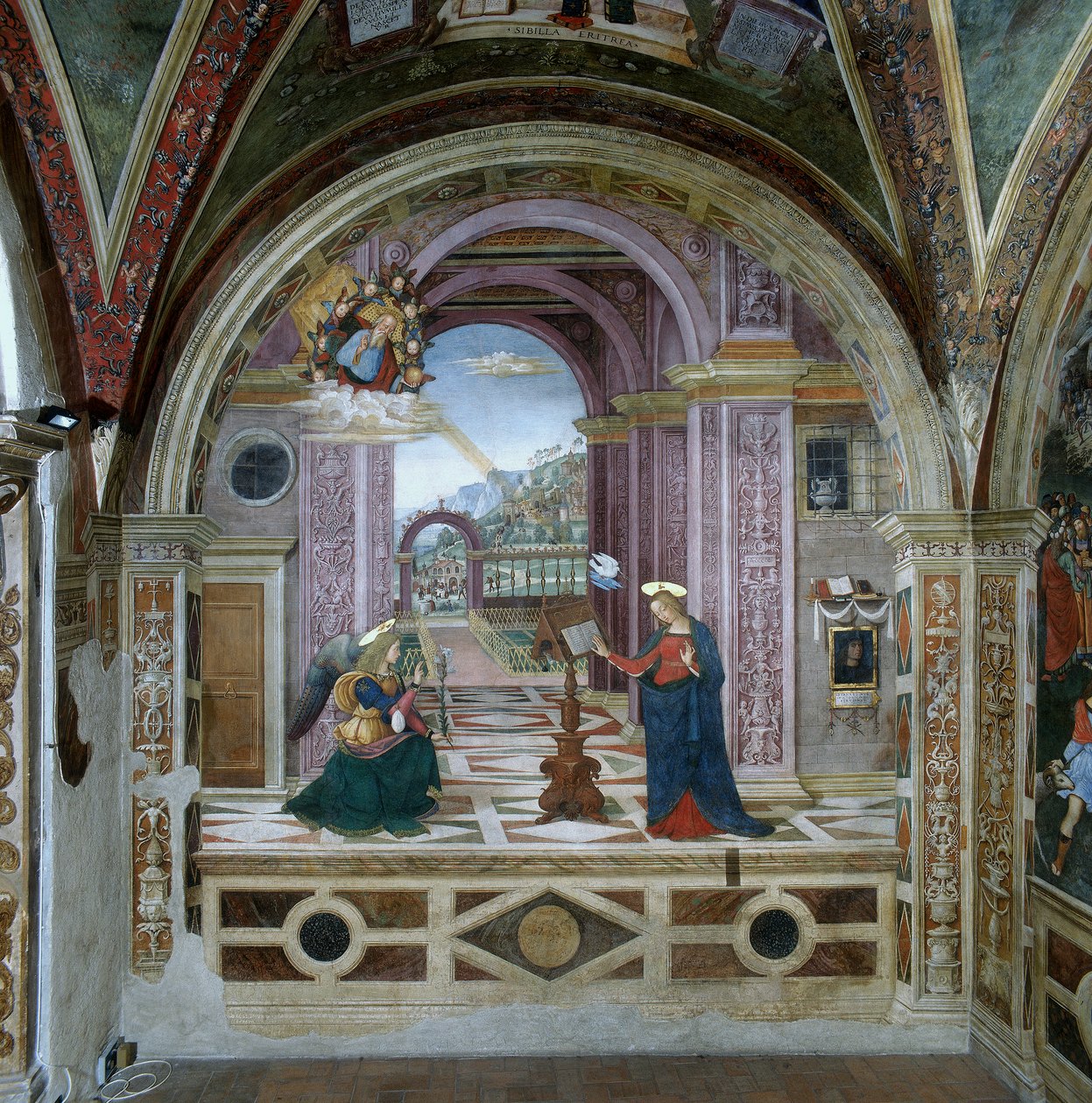 Müjde (fresk) by Bernardino di Betto Pinturicchio