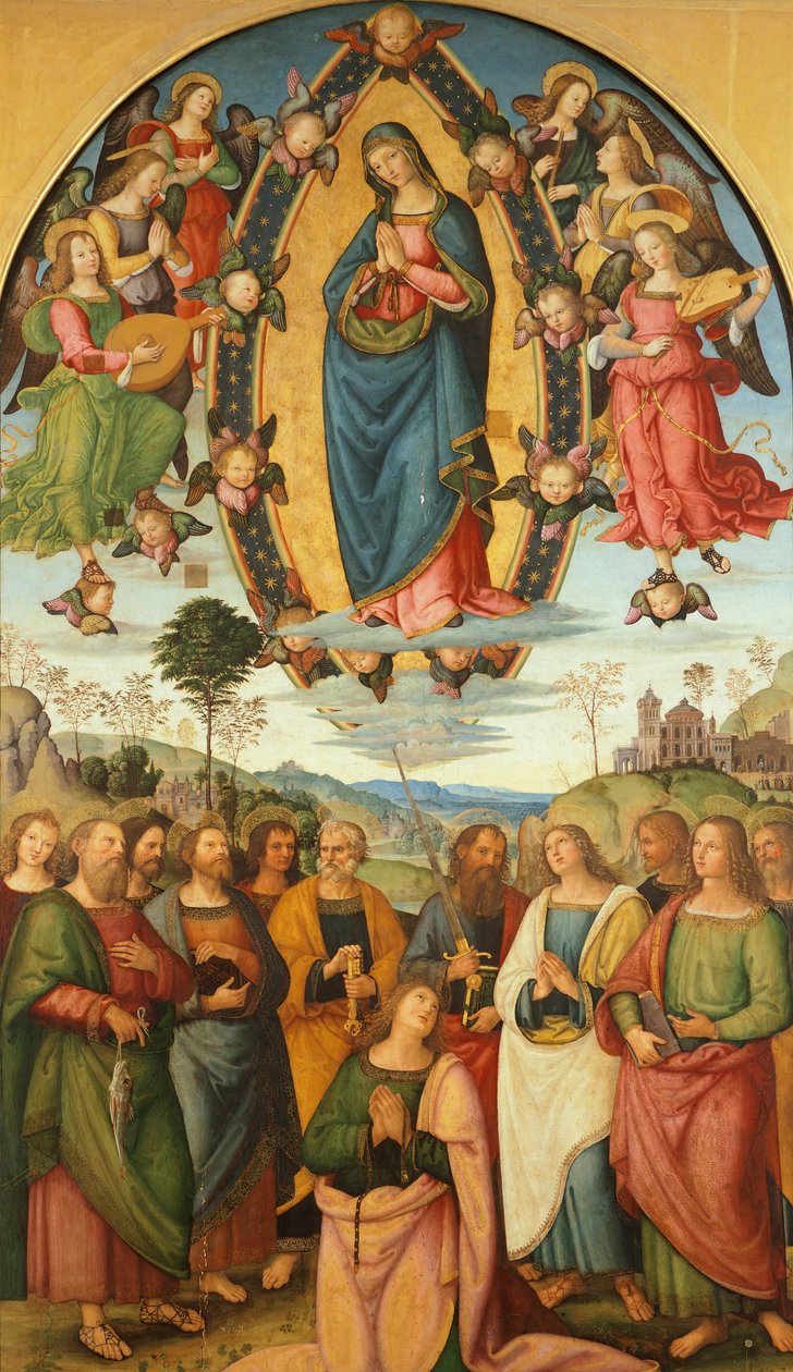 Bakirenin Varsayımı, Bernardino Pinturicchio (yaklaşık 1452-1513) tarafından, by Bernardino di Betto Pinturicchio