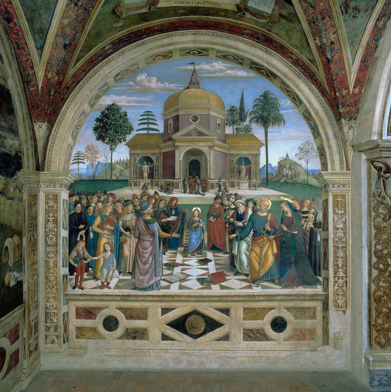 Tapınakta Tartışma (fresk) by Bernardino di Betto Pinturicchio