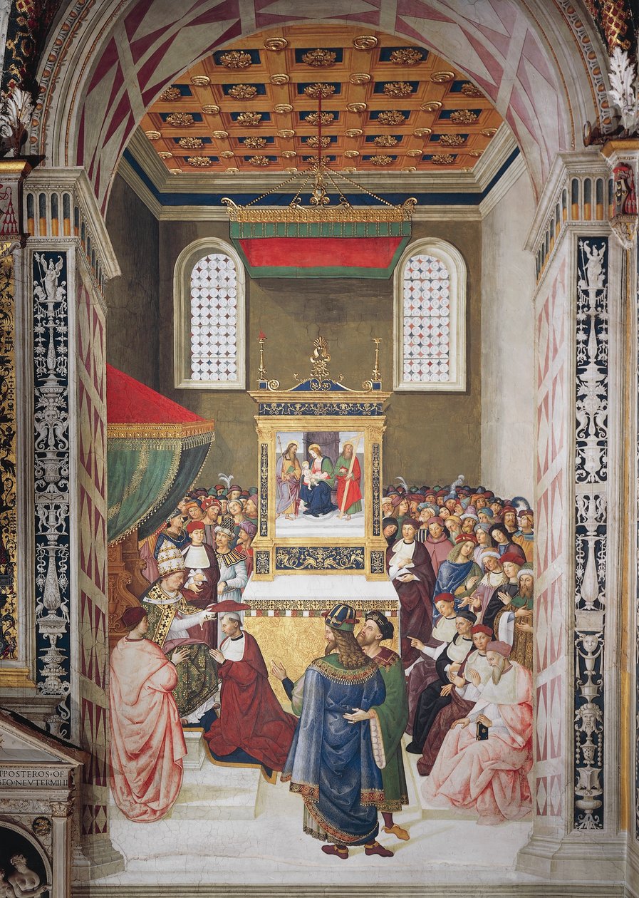 İtalya, Siena, Katedral, Piccolomini Kütüphanesi, Enea Silvio Piccolomini, Calixtus III