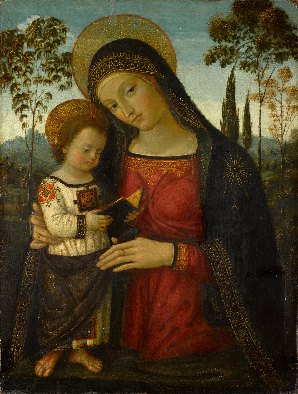 Madonna ve Çocuk, yaklaşık 1490-1495 (panelde mizaç) by Bernardino di Betto Pinturicchio