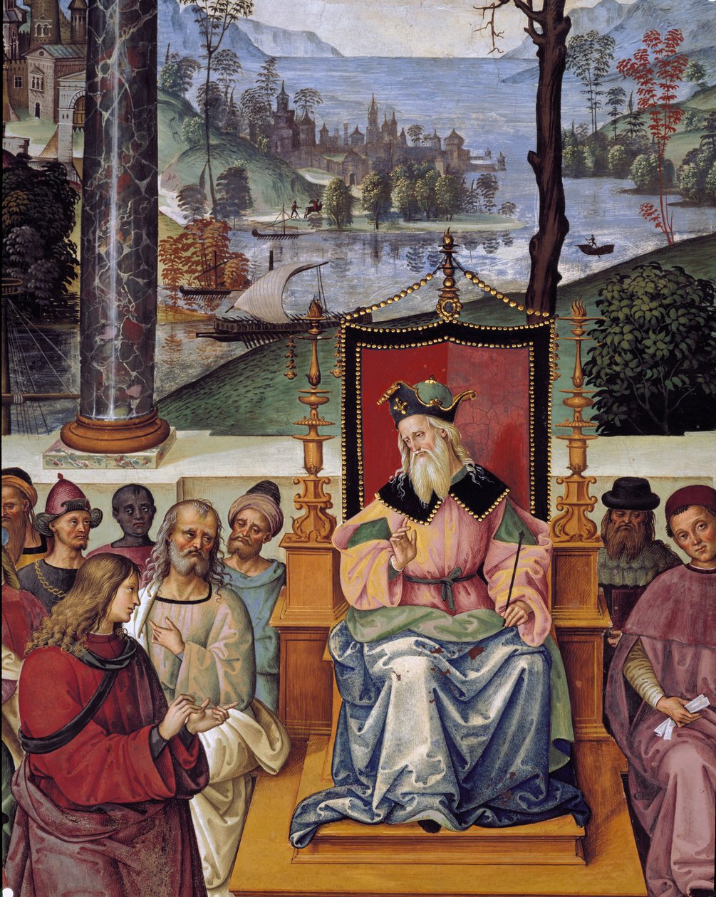 Papa Pius II, İskoçya Kralı I. James ile tanışır. Papa II. Pius