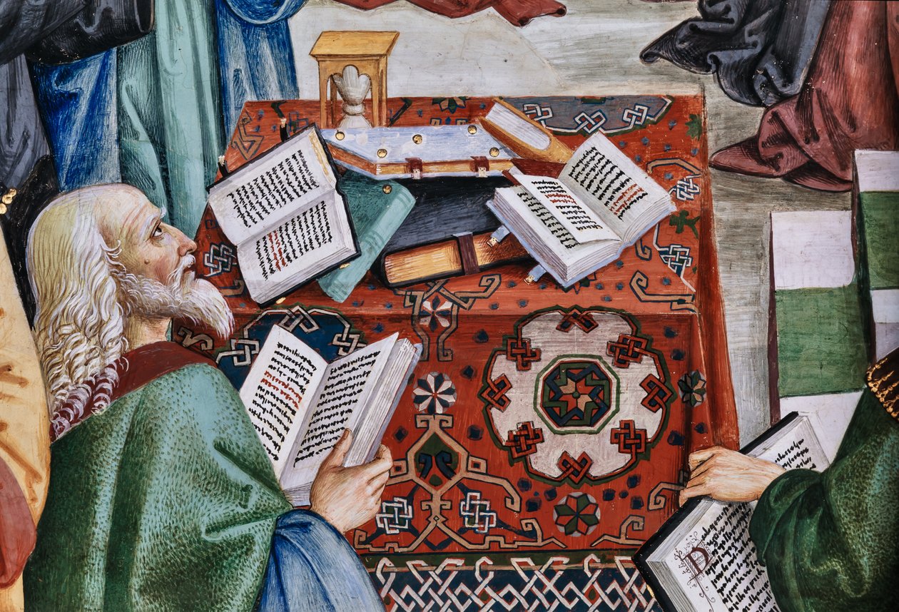 Piccolomini Kütüphanesi, güney batı duvarı: “ II. Pius, Mantua Diyetine başkanlık ediyor, 1 Haziran by Bernardino di Betto Pinturicchio