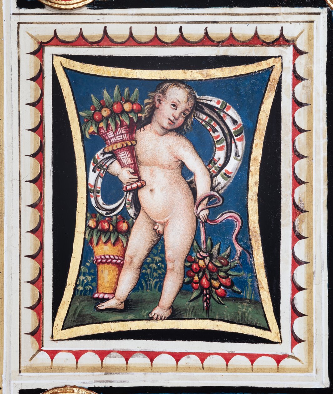 Piccolomini Kütüphanesi, tavan, Mevsimler alegorisi olan panel: “Bahar”, Pinturicchio olarak bilinen Bernardino di Betto