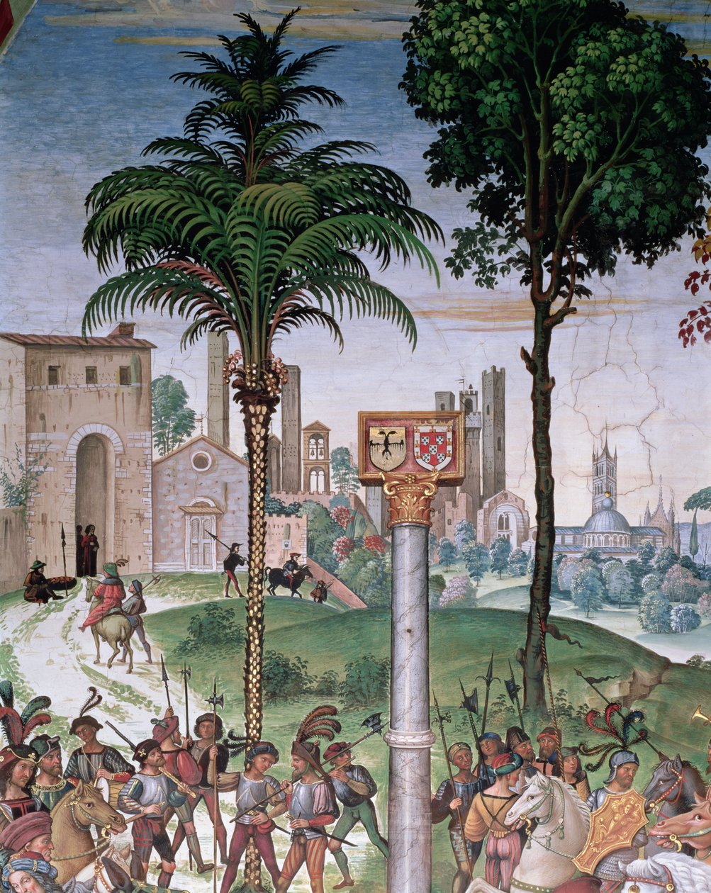 Katedral ve Camollia Kapısı ile Siena manzarası, 