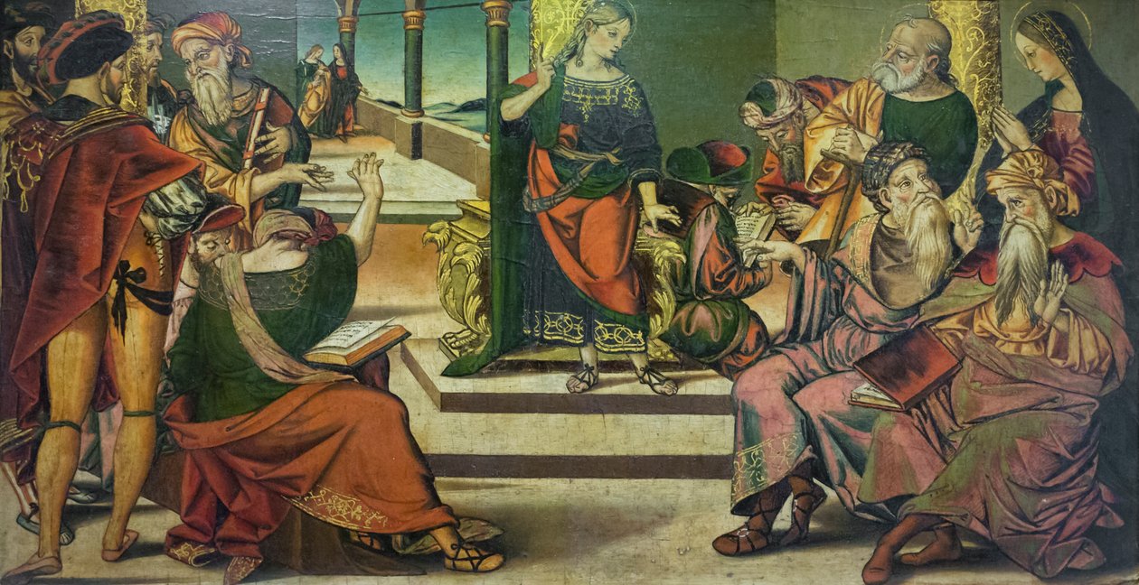 doktorlar arasında İsa by Bernardino di Mariotto