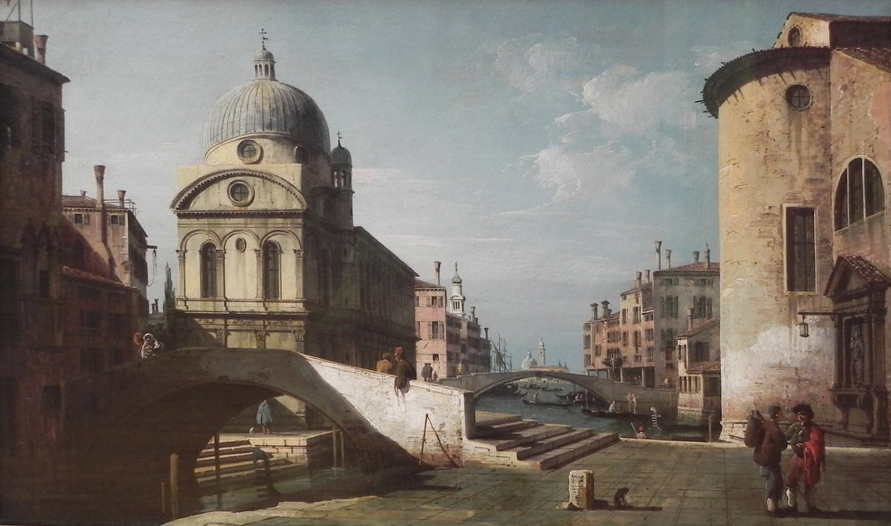 Santa Maria dei Miracoli, Venedik ile mimari fantezi by Bernardo Bellotto