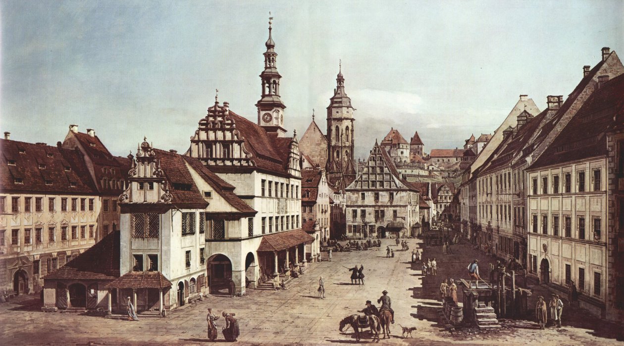 Pirna pazar meydanı by Bernardo Bellotto