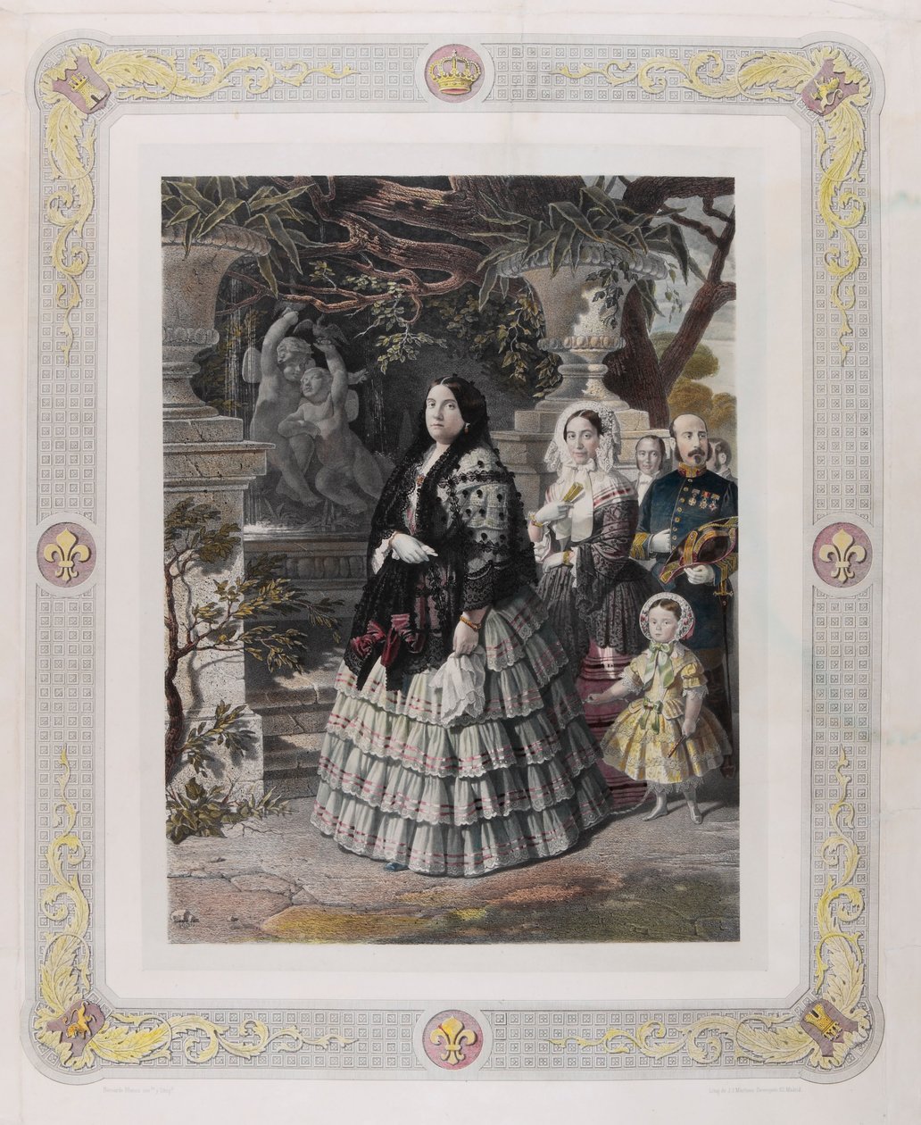 Majesteleri KRALİÇE ISABEL II. ve ağustos kızı EN HUZURLU YÜKSELİŞİ AS PRENSİBİ... by Bernardo Blanco y Pérez