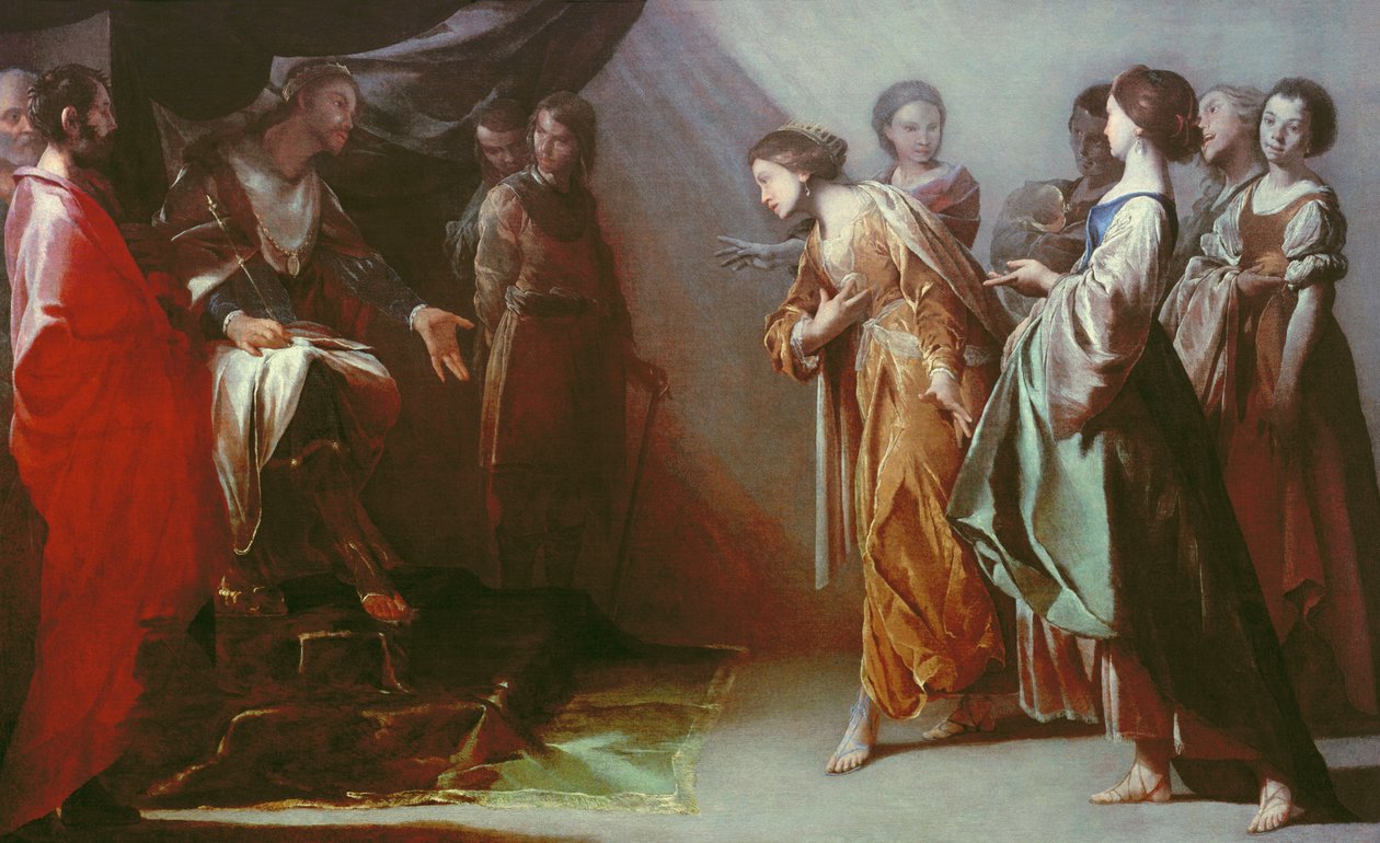 Ester ve Ahaşveroş by Bernardo Cavallino