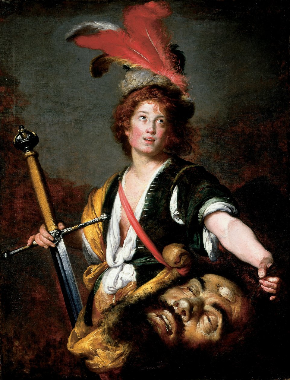 Goliath Başkanı ile David by Bernardo Strozzi
