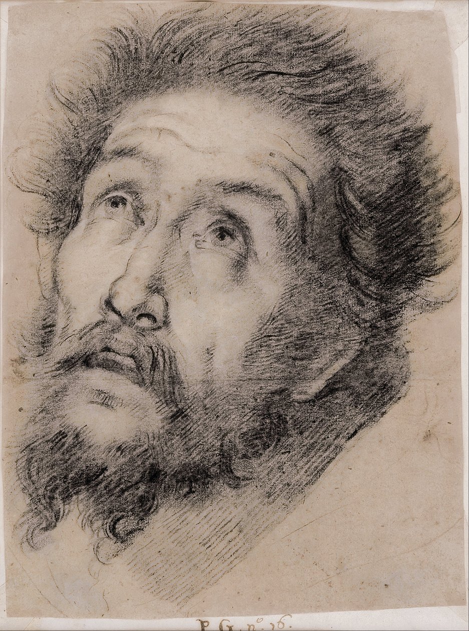 Aziz Francis of Assisi için çarmıha tapan çalışma by Bernardo Strozzi