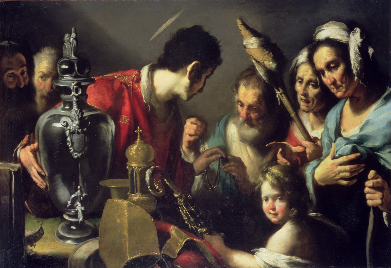 ಸೇಂಟ್ ಲಾರೆನ್ಸ್‌ಟರ್ಕ್‌ನ ಚಾರಿಟಿ by Bernardo Strozzi