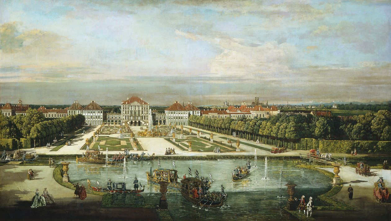 Nymphenburg Sarayı, Münih, c. 1761. by Bernardo Bellotto