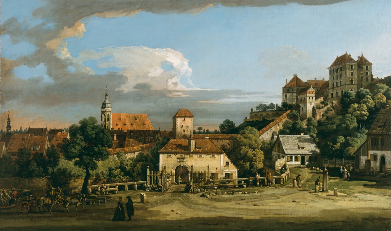 Pirna: Güneyden Obertor, 1750