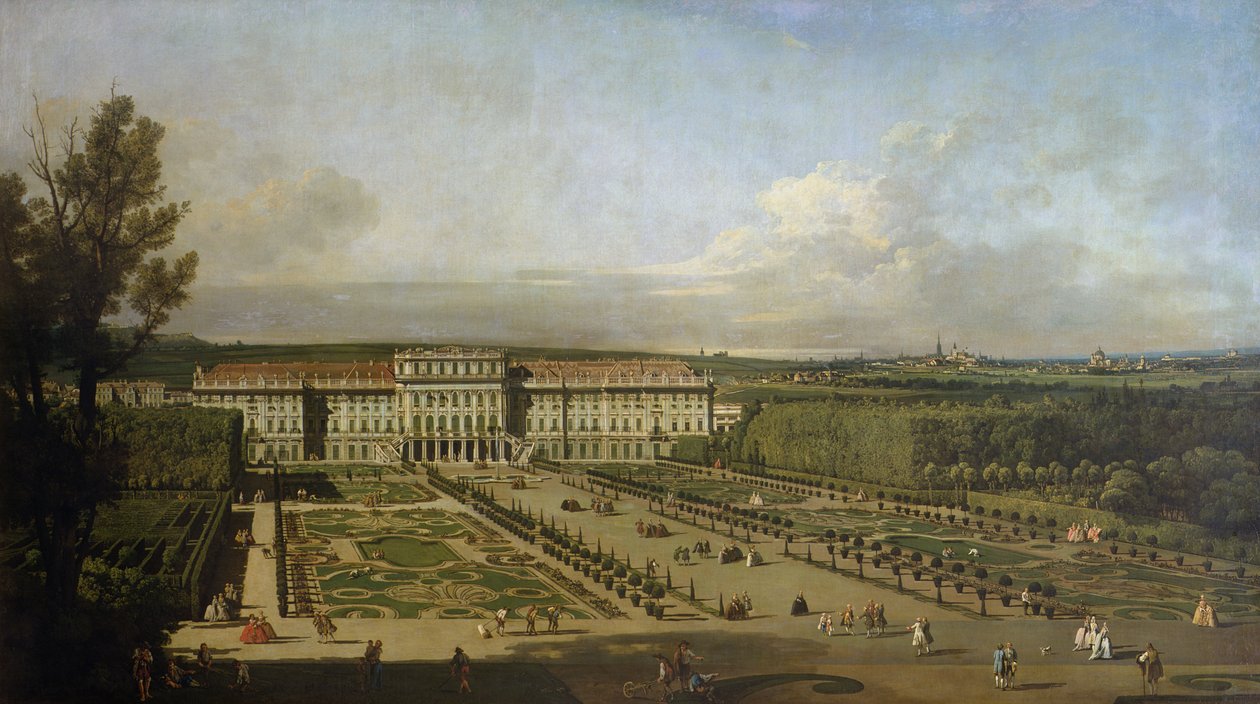 Schonbrunn Sarayı ve bahçeleri, 1759-61 by Bernardo Bellotto
