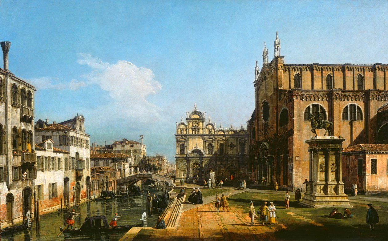 Campo di SS. Giovanni e Paolo, Venedik, 17431747. by Bernardo Bellotto