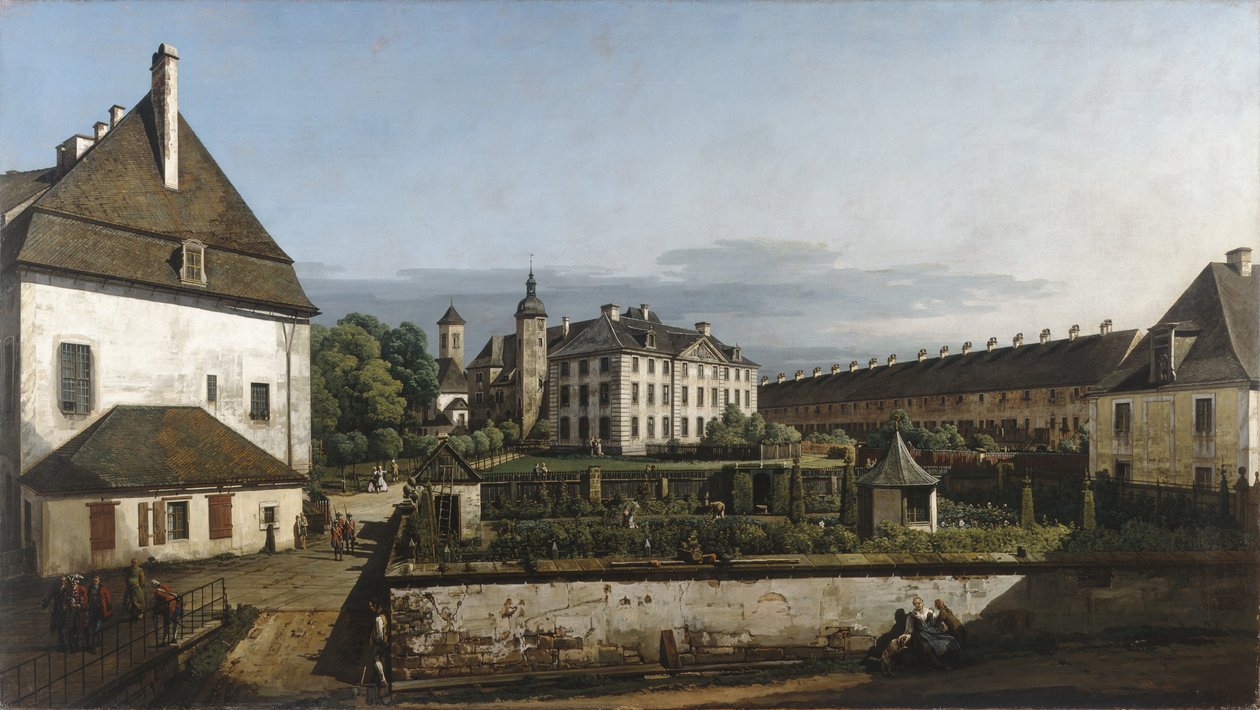 Königstein Kalesi: Brunnenhaus ile Avlu by Bernardo Bellotto