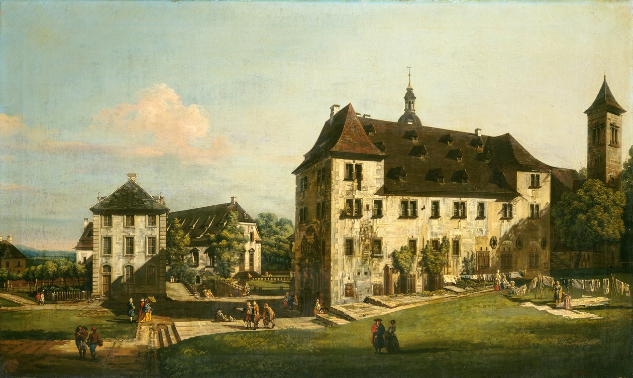Königstein Kalesi: Magdalenenburg ile Avlu by Bernardo Bellotto