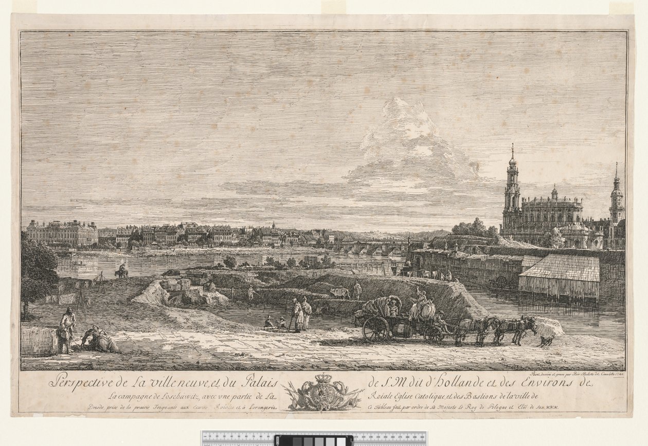 Dresden manzarası by Bernardo Bellotto