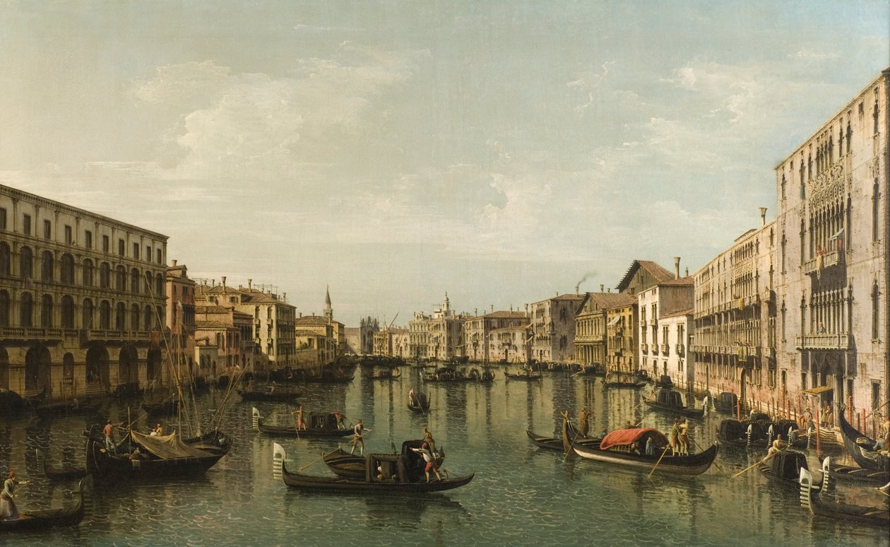 Palazzi Foscari ve Moro Lin ile Büyük Kanal