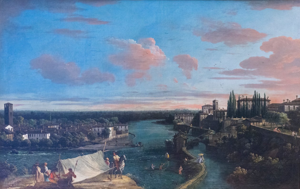 Vaprio d'Adda'nın görünümü, Bernardo Bellotto by Bernardo Bellotto
