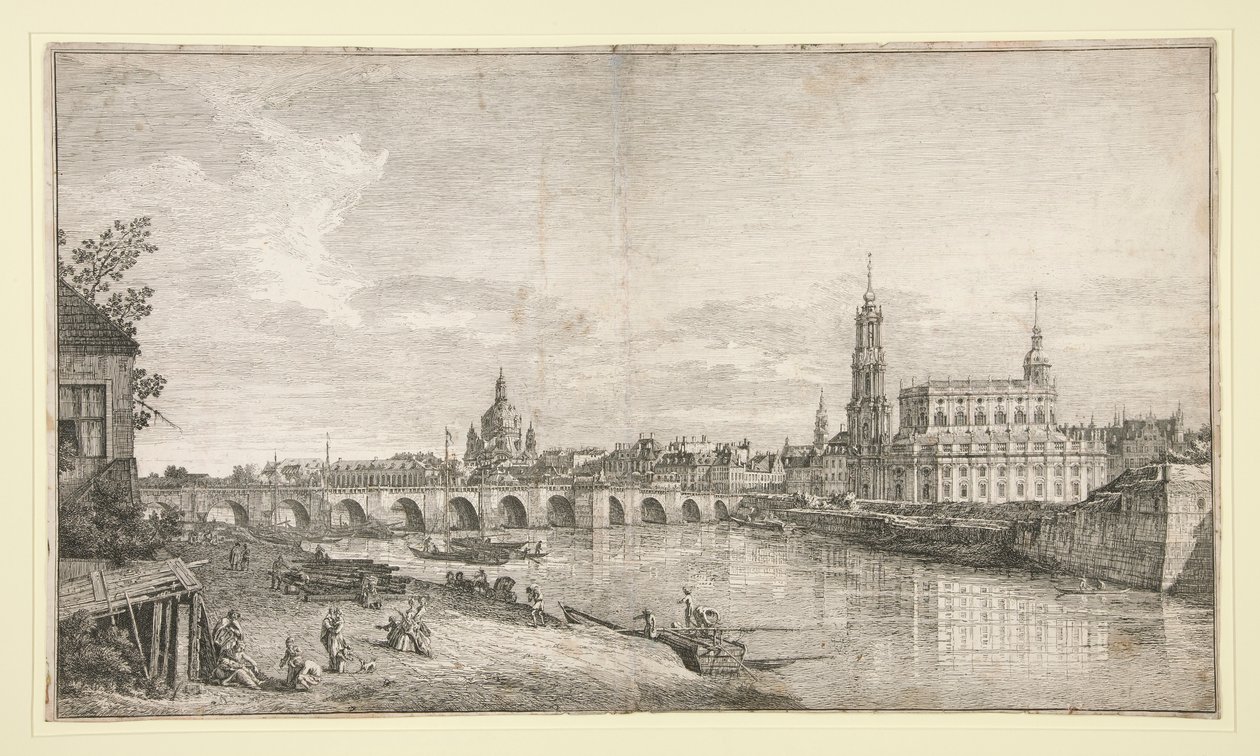 Elbe üzerindeki Dresden Köprüsü