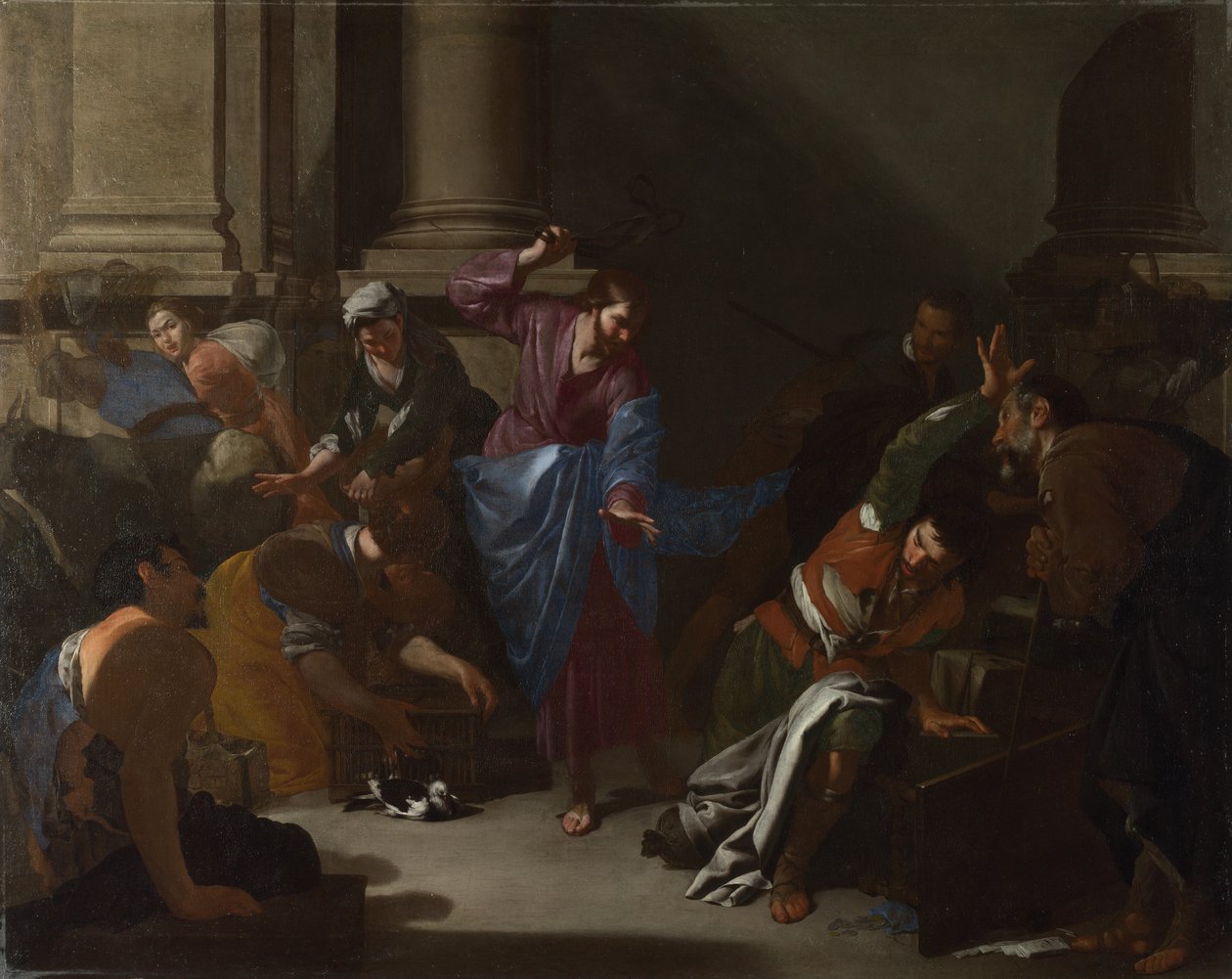 Mesih, Tüccarları Tapınaktan sürüyor, c. 1645 by Bernardo Cavallino