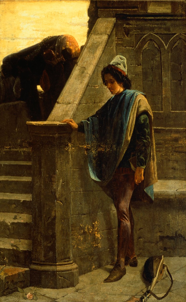 Ozan, Bernardo Celentano (1835-1863), tuval üzerine yağlıboya, 63x46 cm, Palazzo San Giacomo, Napoli. by Bernardo Celentano