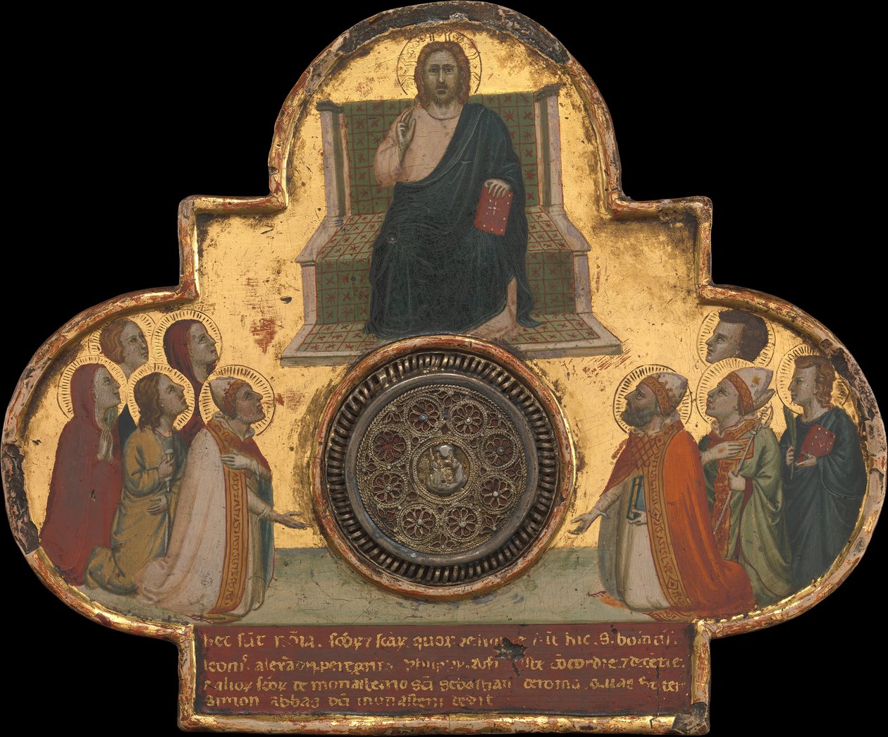 İsa, Azizlerle Enthroned, ca. 1325. by Bernardo Daddi