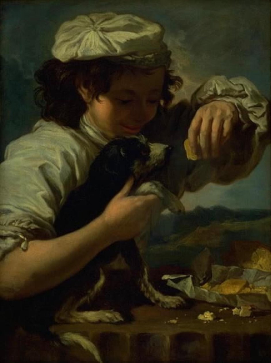 Köpekli Bir Çocuk ("Lezzet" Alegorisi) by Bernardo Eberhart Keilhau